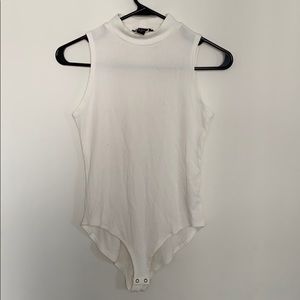 White ribbed forever21 bodysuit